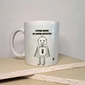 Κούπα με τον Bling που αναγράφει 'System error: No coffee detected'