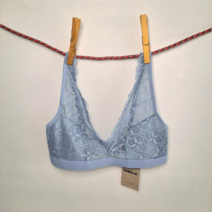 Δαντελένιο γυναικείο bralette σε γαλάζιο χρώμα