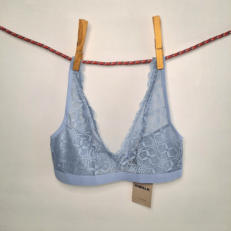 Δαντελένιο γυναικείο bralette σε γαλάζιο χρώμα